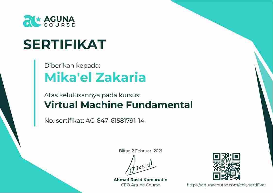 Virtual Machine Fundamental Certificate AC-847-61581791-14