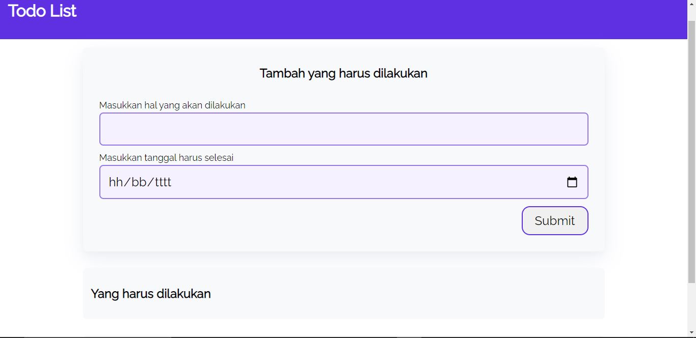 Screenshot of To-Do List Web App with CRUD features built by Mikael Zakaria